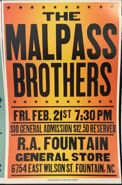 Malpass Brothers showcard